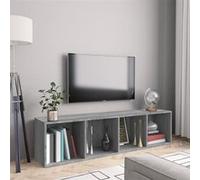vidaXL Bibliothèque Meuble TV Sonoma gris Étagère murale 143×30×36 cm Bois d'ingénierie