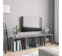 Bibliothèque/Meuble TV Sonoma gris 143x30x36cm Bois ingénierie815271