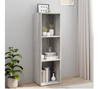 vidaXL Bibliothèque/Meuble TV Sonoma Gris 36x30x114 cm Bois ingénierie, étagère à Livres, Armoire de Rangement, Support à Livres, étagère de Rangement