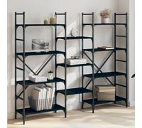 vidaXL Bibliothèque noir 160x28,5x136,5 cm bois d'ingénierie