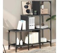 vidaXL Bibliothèque noir 92x30x102 cm bois d'ingénierie et métal845436 Noir G