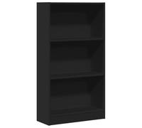vidaXL Bibliothèque Noir 60x24x109 cm Bois d'ingénierie, étagère à Livres, Porte-Livres, Support à Livres, Armoire de Rangement, étagère de Rangement