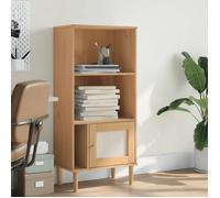 vidaXL Bibliothèque SENJA aspect de rotin marron, bois massif de pin