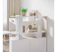 vidaXL Bibliothèque/Séparateur - Blanc brillant