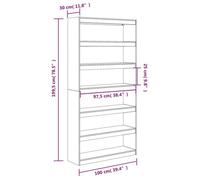 vidaXL Bibliothèque/Séparateur de pièce 100x30x199,5 cm bois de pin 844136