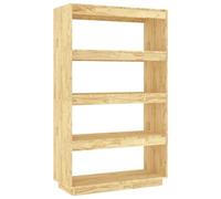 vidaXL Bibliothèque/Séparateur de pièce 80x35x135cm Bois de pin massif Marron