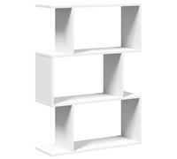 vidaXL Bibliothèque séparateur de pièce à 3 Niveaux Blanc 70 x 24 x 97 cm Bois d'ingénierie