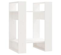 vidaXL Bibliothèque/Séparateur de pièce Blanc 41x35x57 cm Pin solide