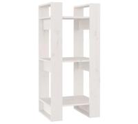 vidaXL Bibliothèque/Séparateur de pièce Blanc 41x35x91 cm Pin Solide
