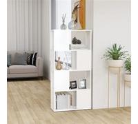 vidaXL Bibliothèque/Séparateur de pièce Blanc 60x24x124,5 cm Aggloméré Blanc G