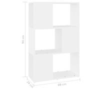 vidaXL Bibliothèque/Séparateur de pièce Blanc 60x24x94 cm