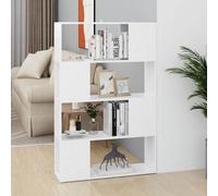 vidaXL Bibliothèque/Séparateur de pièce Blanc 80x24x124,5 cm Aggloméré