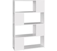 vidaXL Bibliothèque/Séparateur de pièce Blanc 80x24x124,5 cm Aggloméré Blanc G