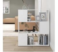 vidaXL Bibliothèque-Séparateur de pièce Blanc 80x24x94 cm Aggloméré