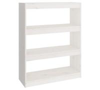 vidaXL Bibliothèque/Séparateur de pièce Blanc 80x30x103,5cm Pin solide