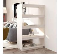 vidaXL Bibliothèque / séparateur de pièce Blanc 80x35x135 cm Pin massif 810890