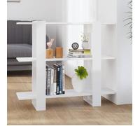 vidaXL Bibliothèque Blanc Brillant
