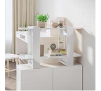vidaXL Bibliothèque/Séparateur de pièce - Blanc brillant - 80 x 30 x 51 cm