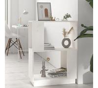 vidaXL Bibliothèque/Séparateur de pièce Blanc pin solide