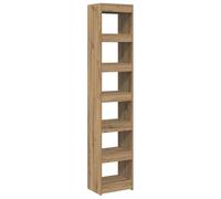 vidaXL Bibliothèque/Séparateur de pièce chêne Artisanal 40x30x198 cm, séparateur de pièce, cloison de séparation, étagère à Livres, bibliothèque
