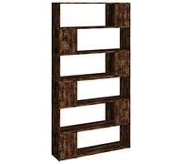 vidaXL Bibliothèque / Séparateur de pièce chêne fumé 100 x 24 x 188 cm