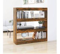 vidaXL Bibliothèque / Séparateur de pièce 813632 – chêne fumé – 100x30x103 cm