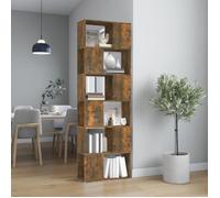 vidaXL Bibliothèque / Séparateur de pièce Chêne fumé 60x24x186 cm