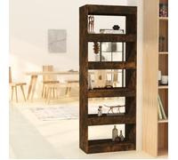 Vidaxl Bibliothèque/Séparateur De Pièce Chêne Fumé 60x30x166 Cm
