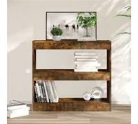 vidaXL Bibliothèque/Séparateur - Chêne fumé