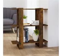 vidaXL Bibliothèque/Séparateur Chêne fumé