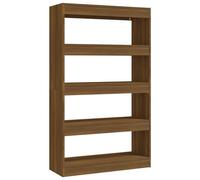 vidaXL Bibliothèque/Séparateur de pièce Chêne marron 80x30x135 cm