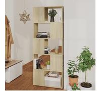 vidaXL Bibliothèque / Séparateur de pièce Chêne Sonoma 60x24x155 cm Brun G