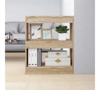 vidaXL Bibliothèque séparateur de pièce Chêne Sonoma 60x30x72 cm Beige