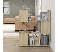 vidaXL Bibliothèque Séparateur de Pièce Cloison de Séparation Armoire à Livres Rangement Diviseur Paravent Chêne Sonoma 80x24x94 cm