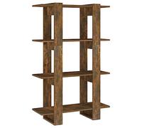vidaXL Bibliothèque/Séparateur de Pièce Chêne Fumé