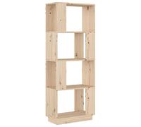 vidaXL Bibliothèque Séparateur de Pièce Etagère à Livres Meuble Armoire de Rangement Cloison de Séparation Salon 51x25x132 cm Pin Solide