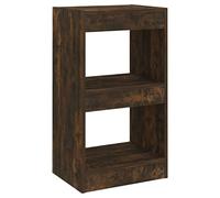 vidaXL Bibliothèque Séparateur de Pièce Etagère à Livres Meuble Armoire de Rangement Cloison de Séparation Salon Chêne Fumé 40x30x72 cm