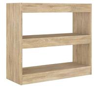 vidaXL Bibliothèque/Séparateur de Pièce Étagère à Livres Meuble de Rangement Paravent Cloison de Séparation Diviseur Chêne Sonoma 80x30x72 cm