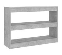 vidaXL Bibliothèque/Séparateur de Pièce Étagère à Livres Meuble de Rangement Paravent Cloison de Séparation Diviseur Salon Gris Béton 100x30x72 cm