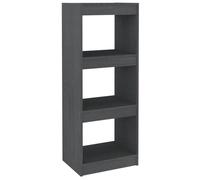 vidaXL Bibliothèque/Séparateur de pièce Gris 40x30x103,5 cm Pin massif