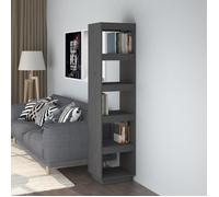 vidaXL Bibliothèque-séparateur de pièce, pin solide, 40x35x167 cm, gris