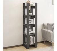 vidaXL Bibliothèque/Séparateur de pièce Gris 41x35x160 cm Pin solide