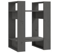 vidaXL Bibliothèque/Séparateur de pièce Gris 41x35x57 cm Pin solide