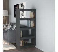 vidaXL Bibliothèque/Séparateur de pièce Gris 60x35x135 cm Pin massif 810871
