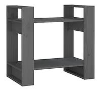 vidaXL Bibliothèque/Séparateur de pièce Gris 60x35x57 cm Pin Massif
