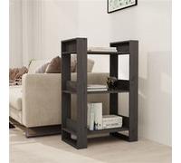 vidaXL Bibliothèque/Séparateur de pièce Gris 60x35x91 cm Pin massif813881 Gris G