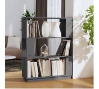 vidaXL Bibliothèque/Séparateur Gris 80x25x101 cm Pin massif