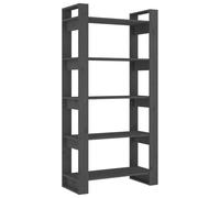vidaXL Bibliothèque/Séparateur de pièce Gris 80x35x160 cm Bois massif