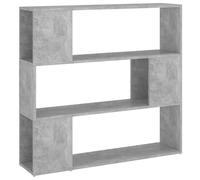 vidaXL Bibliothèque/Séparateur de pièce Gris béton 100x24x94 cm