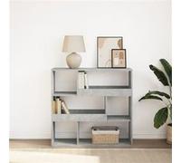 vidaXL Bibliothèque/Séparateur de pièce Gris béton 100x33x94,5 cm, séparation de pièce, cloison de pièce, étagère à Livres, bibliothèque, séparateur